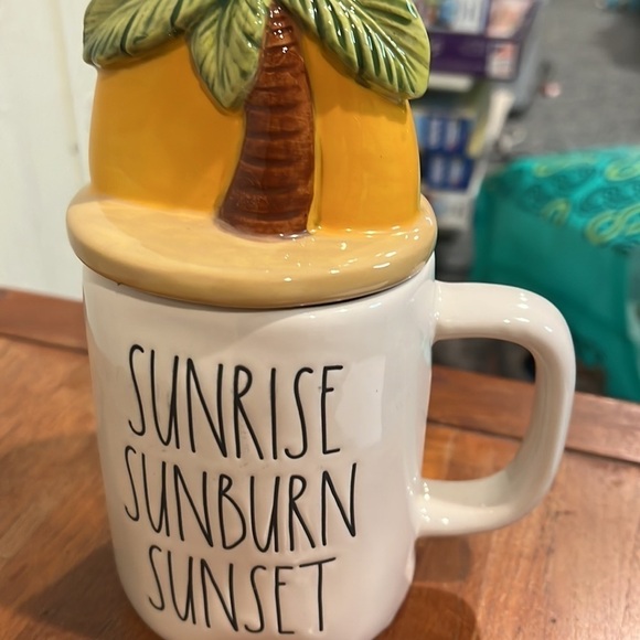 Rae Dunn Sunrise Sunburn Sunset Mug with Lid - Picture 6 of 6